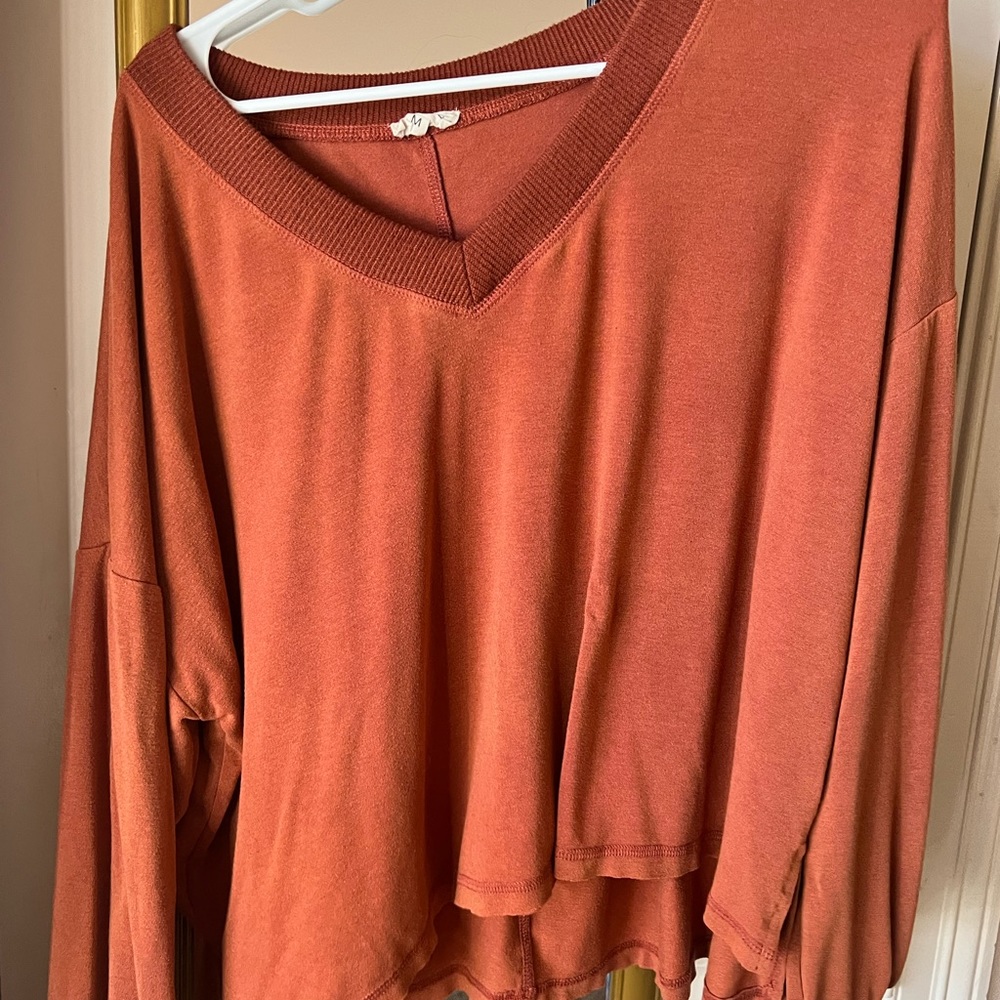Long sleeve orange top